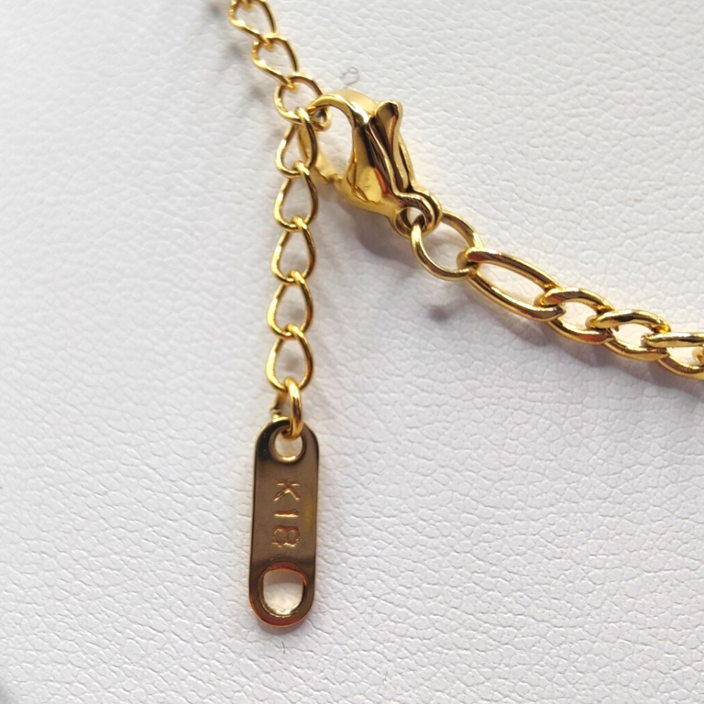 18k Gold Filled Necklace with Green Jade Pendant - Picture 8 of 10
